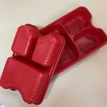 3 Compartment Plastic Lunch Food Containers Disposable Microwave Packaging