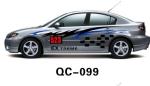 Non-reflective Car Body Sticker QC-099E / PVC Car Decoration