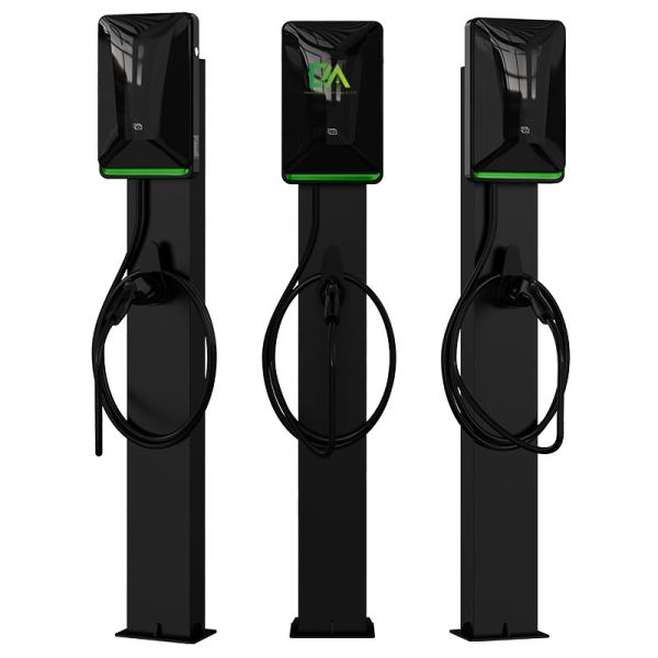 Home Commercial Black Column Electric Vehicle Charger Type 2 7kw 11KW 22kw
