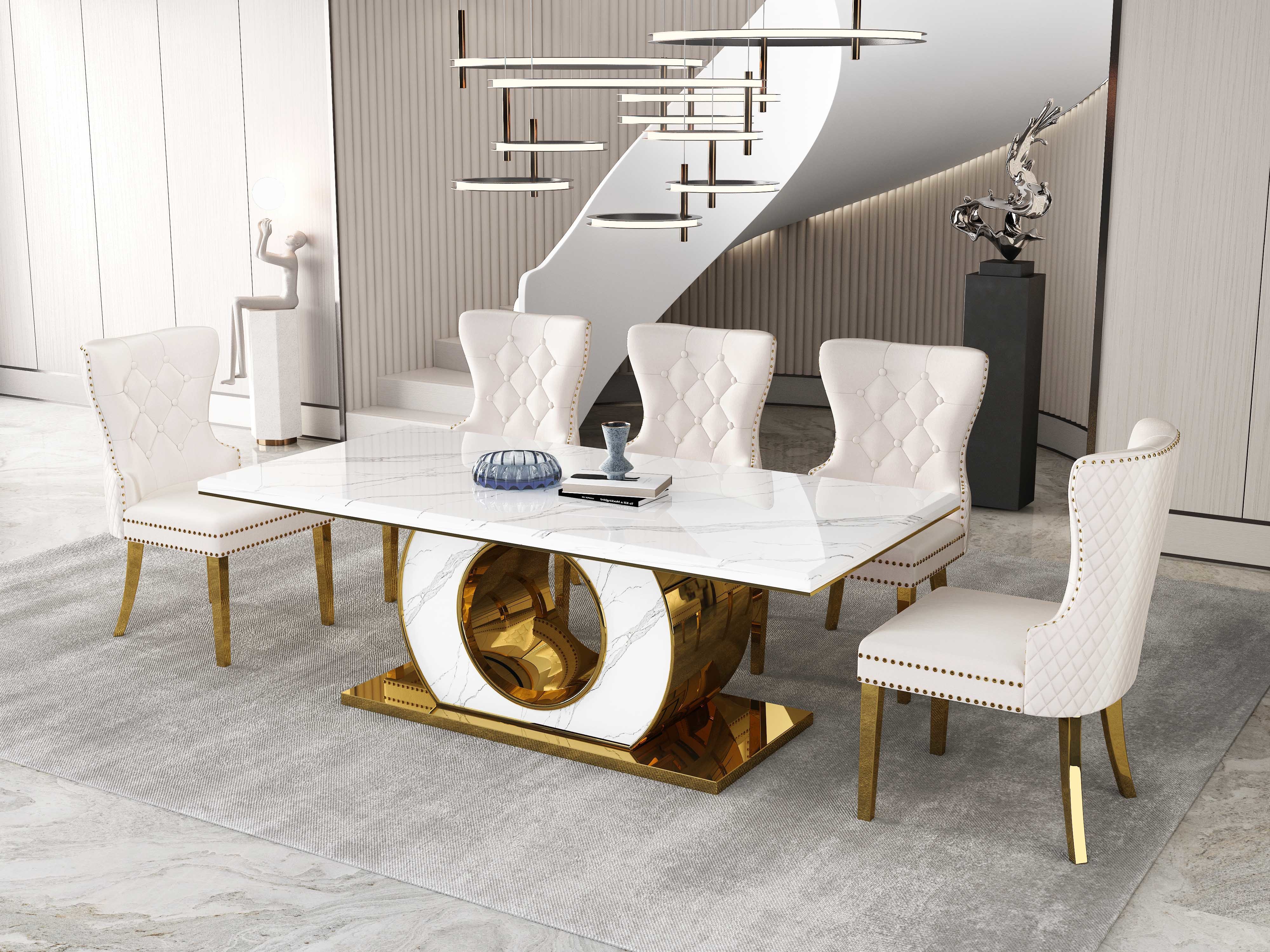 Light Luxury Stainless Steels Square Hotel Home Table SEDIA Furniture