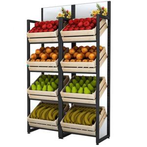Quality 600CM 140CM 50kgs Vegetable And Fruit Display Stand Vegetable Rack For Shop wholesale