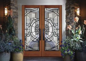 Quality Removable Theft Proof Decorative Panel Glass Brass / Nickel / Patina Caming wholesale