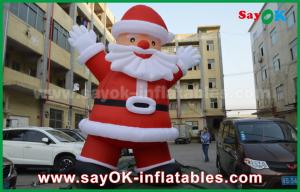 Quality Custom Height Inflatable Holiday Decorations , Outdoor Inflatable Santa Claus wholesale