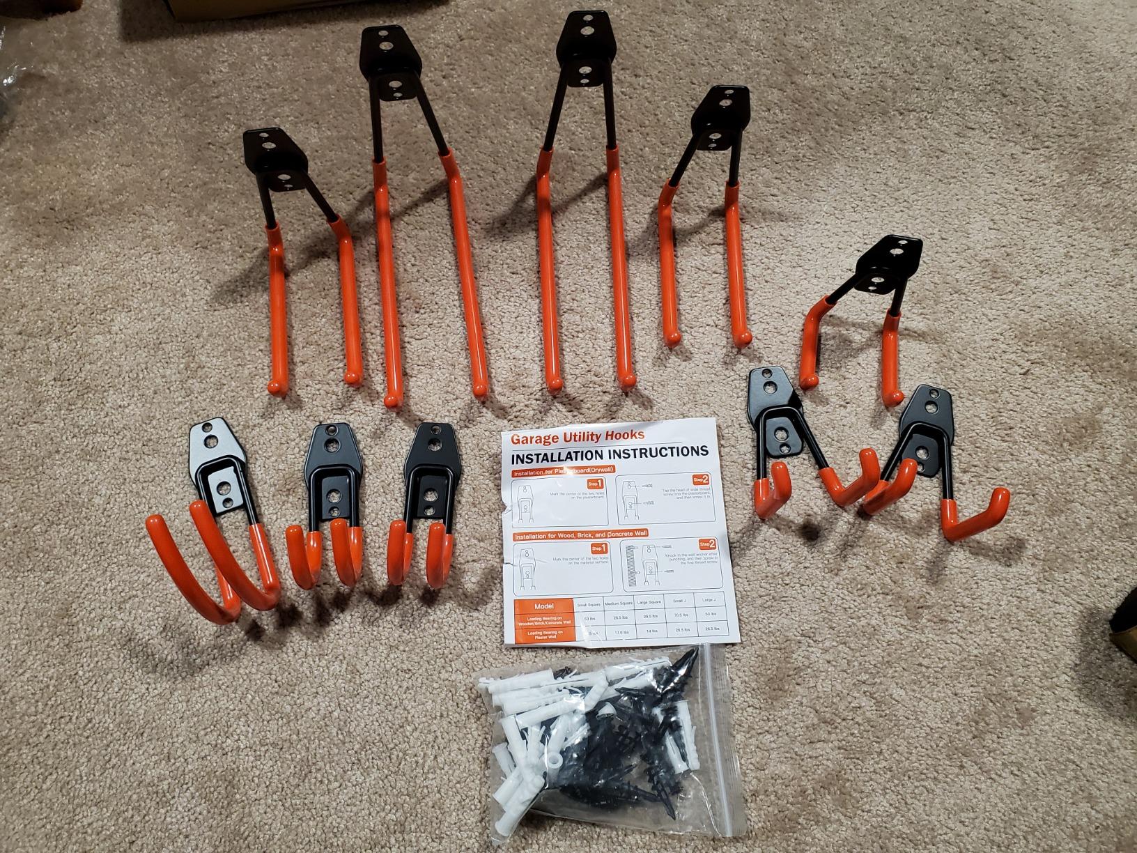 Wall Mount Heavy Duty Tool Rack for Organizing Power Tools and Bulk Items in Your Garage