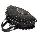 Peacock creative fashion handbag female black tide personality cute cartoon