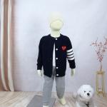 Winter Children Clothes Baby Boys Girls Cardigan Beige Solid Casual Knitted Kids