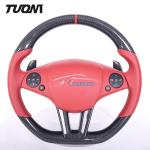 SLS Mercedes Benz Steering Wheel Carbon Fiber Red Smooth Leather