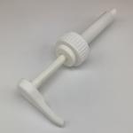 Screw Down Cosmetic Lotion Pump Plastic Liquid Dispenser Pump Ribbed Dosage 10cc