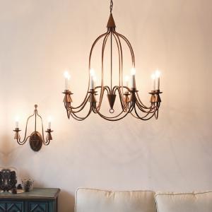 Quality Country metal Chandelier Led Retro Candle Chandeliers vintage Loft interior lighting(WH-CI-164) wholesale