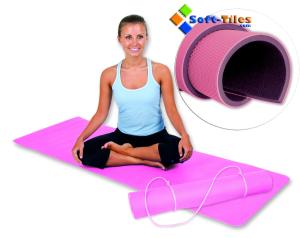 Quality Pink Purple Tpe 4-8mm Thick Yoga Mattress / Yoga Workout Mats EN71 Approved wholesale