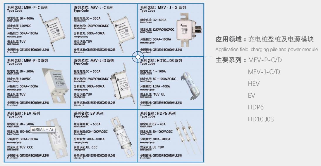 Dissmann High Breaking Cpacity Fuse UL Certified EV Fuse DC500V Electric Vehicle Fuse Made In China