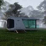 Steel Frame Prefabricated Container Camping Tiny Capsule Houses Anti Corrosion