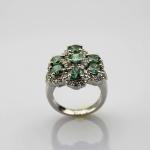 Fashion Jewelry Larger 925 Silver Ring with Created Blue Cubic Zircon Ring(FR009