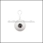 Eco customed promotional logo disposablball raincoat keychain keyrings gift