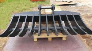 Quality Black Land Clearing Rake , Root Rake For Excavator Ship Engineering Construction wholesale