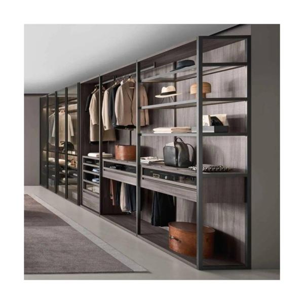 Modern Wood Melamine Bedroom Cabinets Walk in Closet System for Luxury Living