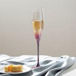 Bevel Mouth 6 Oz Iridescent Champagne Glasses 172ml Gradient Red Lead Free