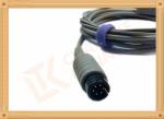6 Pin One Piece Reusable ECG Patient Cable 5 Lead Defib , PVC Insulation
