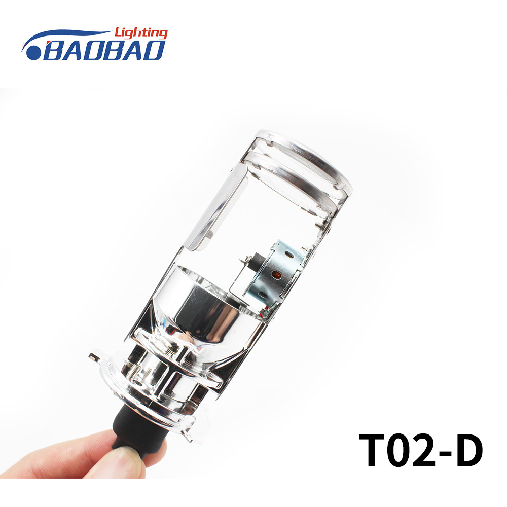 T02-D Car Mini double lens hi/low projector lens hid xenon kit