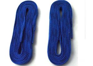 Quality Anti Abrasive Ice Hockey Laces Durable Braided Fiber , Blue Skate Laces wholesale