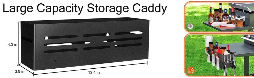 Organize Your BBQ Station Griddle Storage Caddy for Blackstone 28''/36'' Griddle Grill