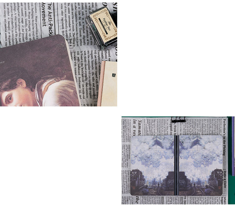 Retro Van Gogh Oil Painting Notepad Artistic Literary Notebook for Business Promotion