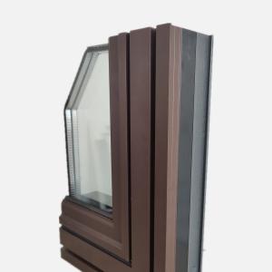Quality Double Glazed Glass Aluminum Windows Sound Proof 6005 With Fiber Nylon Thermal Break Strip wholesale