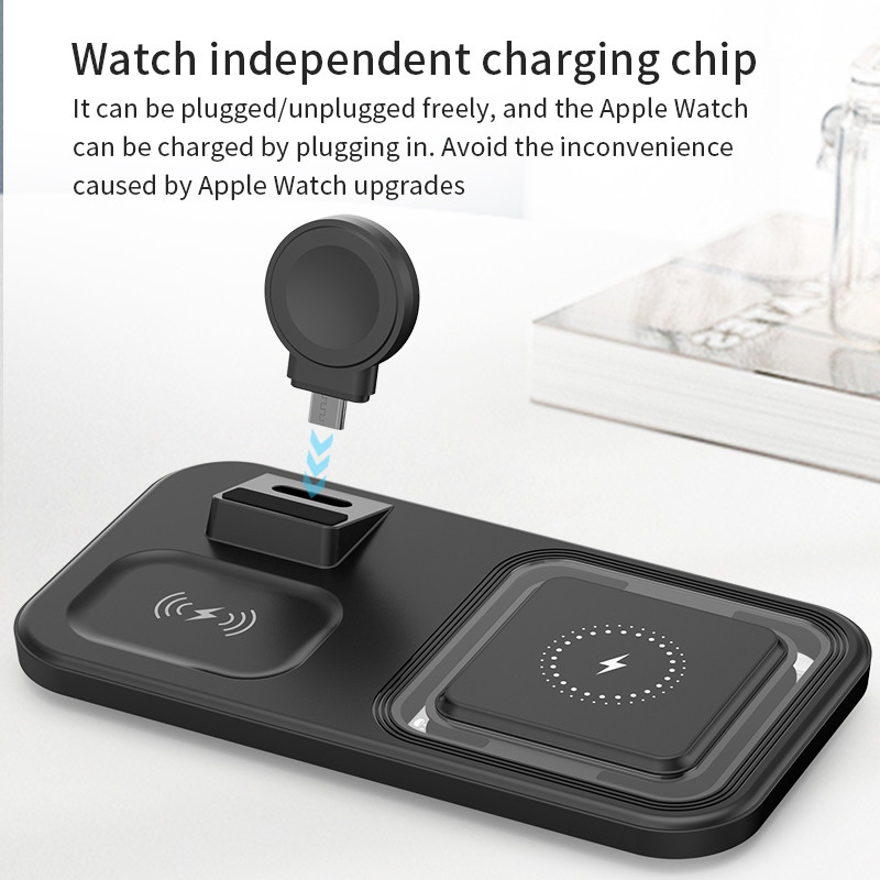 15W QC/PD Wireless Charger With Over Voltage Protection For Qi Enabled Devices