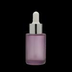 Frosted Flat Shoulder Hair Oil Glass Serum Dropper Bottle 30ml Square Painting