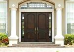 Contemporary Main Solid Wood Doors Customized Color Entry Door