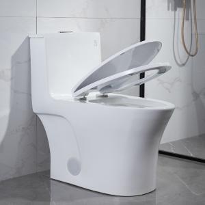 Quality Glazed Ceramic Siphonic Dual Flush One Piece Toilet 12 Inch Rough In wholesale