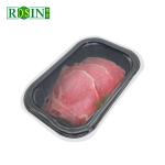 Customized Disposable Plastic Meat Packaging Trays Fresh Lock Black