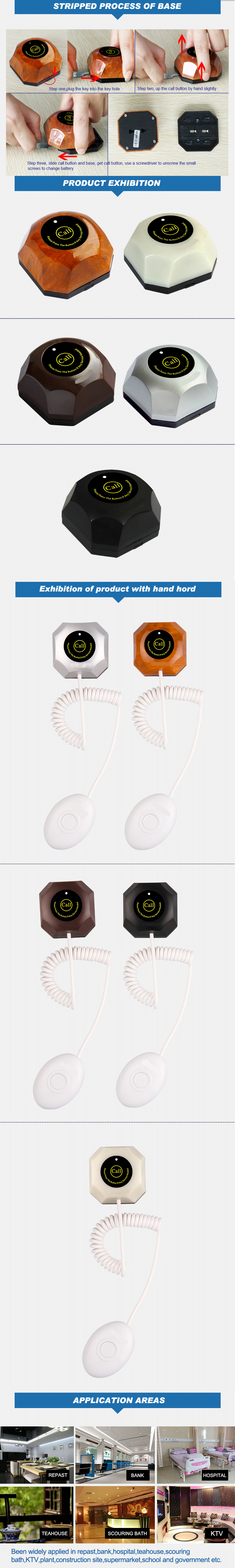 Hot sale nursing room wireless paging system panic call button and receiver for hospital