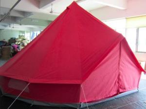 Quality Red Color 5m Canvas Bell Tent With 4 Windows / Air Vents Fire Resistant wholesale