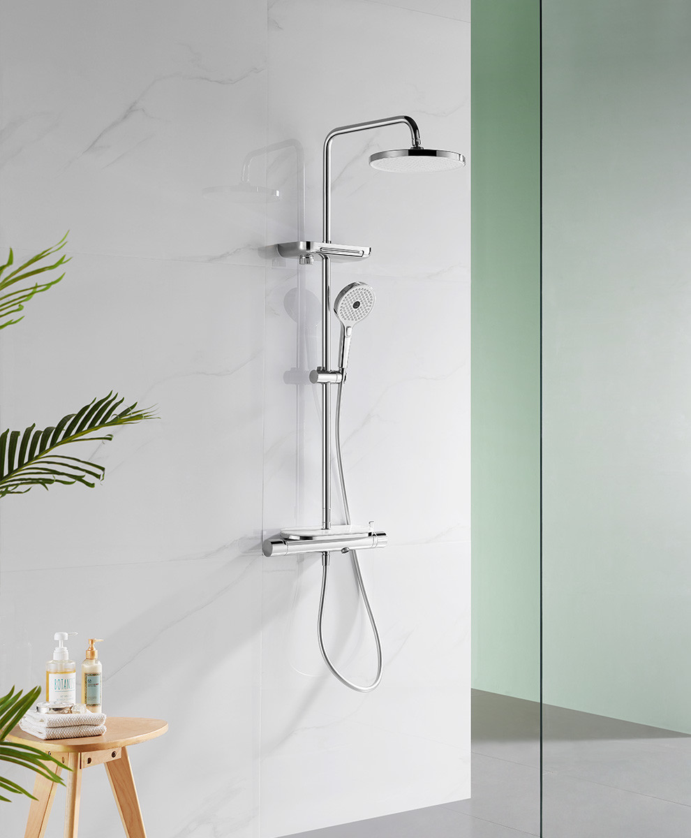 ARROW AMG14SH851 Thermostatic Bath Shower Mixer Set Chrome Brass