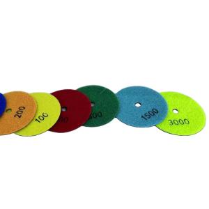 Quality Granite Marble Diamond Resin Polishing Pad Sandpaper Wet White Buff 3 Step Pad 100mm 125mm Tool wholesale