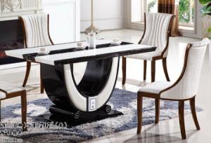Quality home dining room 6 persons rectangle marble table furniture wholesale
