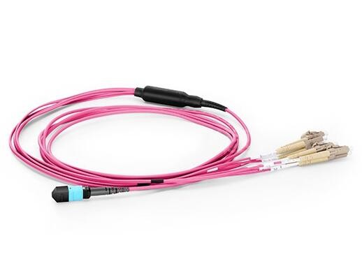 Purple FTTB Female Male UPC APC Mpo Fanout Cable