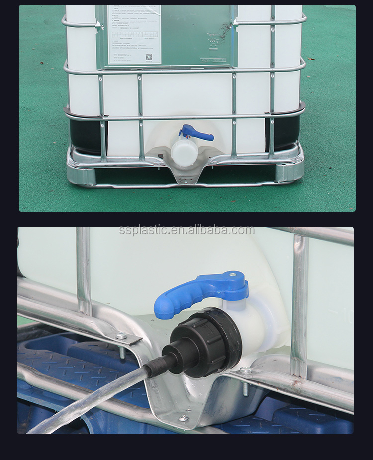 IBC Tank Tote Water Drain Tank Adapter with Coarse Thread PP Ball Valve DN40 DN50 DN60