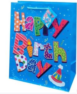 Quality Fancy birthday paper material packaging bags gift bags wholesale