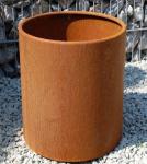 Home And Garden Cylinder Pot Corten Steel Round Metal Flower Planters