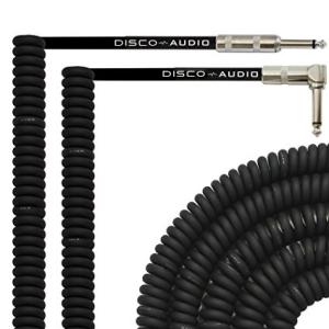 Quality CE Audio Link Cable , 20 Foot Curly Guitar Instrument Cable Right Angle 1/4 Inch TS to Straight wholesale