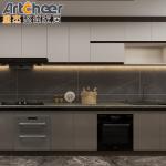 Maple Plywood Kitchen Cabinet Set with Wall Cabinet Affordable and Durable