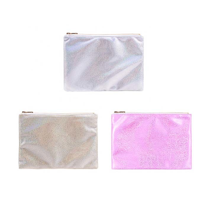 Double-Sided Printing Colorful Glittery Sublimation Cosmetic Bag DIY Personalized Bag For Sublimation Printing