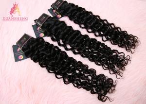 Quality Double Weft Indian Virgin Hair Extensions / No Tangle Italian Wave Hair wholesale