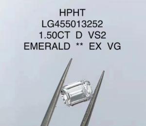 Quality Emerald 1.5 Ct Lab Grown Diamond Jewelry D VS2 VG HPHT Diamond wholesale
