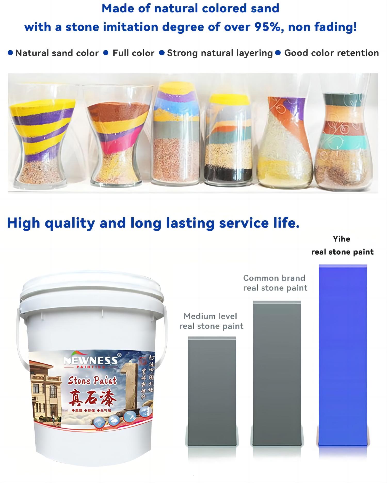 Base on Color Chart natural stone paint coat spray Building Coating CAS No. 79-10-7