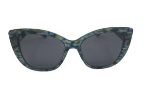Quality Cateye acetate sunglasses Men Women special green pattern UV 100% wholesale