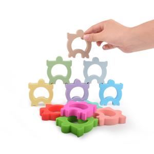 Quality Non Toxic Baby Silicone Toys For 0-12 Months Age Soft Silicone Block wholesale