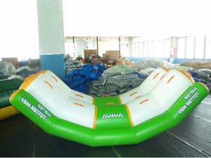 Quality White And Green Totter Board Inflatable Water Sports For Lake , Big Pool wholesale